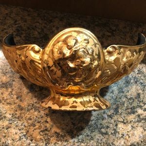 Vintage 24k Gold Bowl Regencycore Victorian